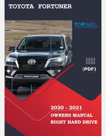 toyota fortuner 2020-2021 owners manual